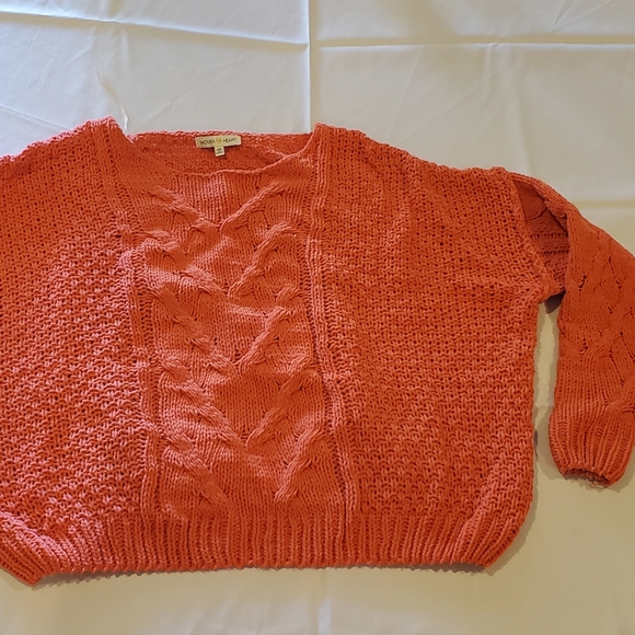Sweater Cable Knit Orange Nordstrom - Picture 1 of 6